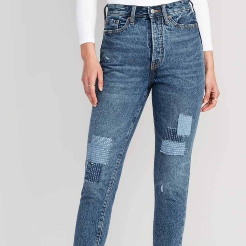 New!! old Navy patchwork jeans size 4 - Picture 1 of 4